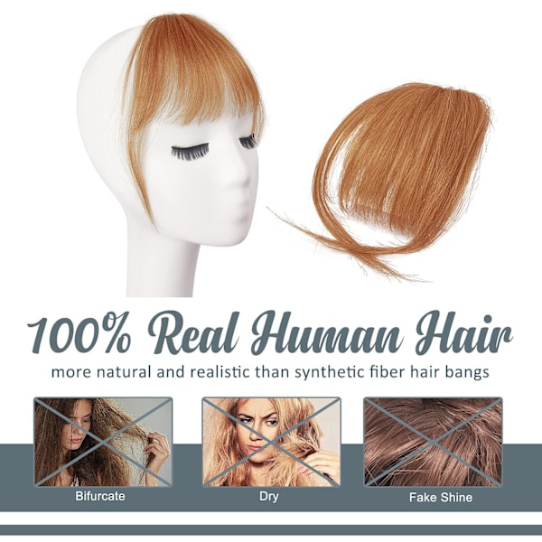 Klipp i Bangs. 100 % människohår Bangs Extensions French Bangs Air