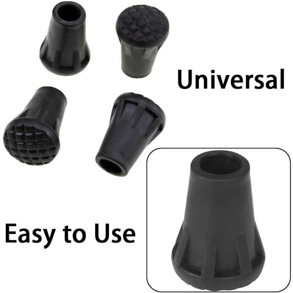 Heavy Duty gummihylser (6 stk) - Spidser til vandrestave og vandrestave