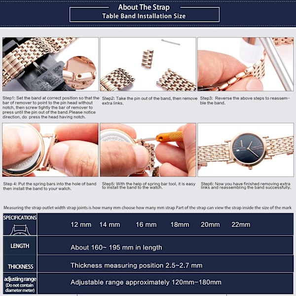 Ultra tynn mesh rustfritt stål klokkebånd lett klokke stropp polert klokke armbånd erstatning 12mm/14mm/16mm/18mm/20mm/22mm for menn kvinner