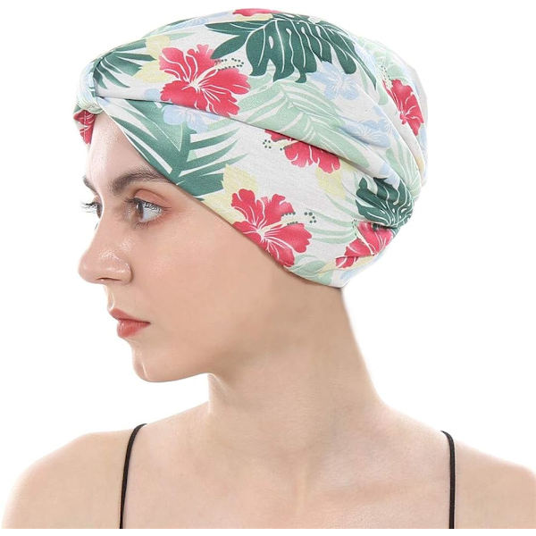 Bomullsturbaner Satin Liner Dubbellagers mössa Chemo Cap