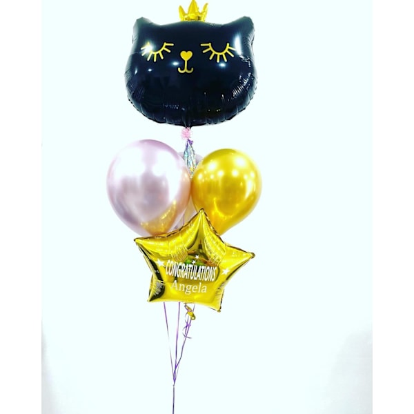 Store 22 tommers svarte katt heliumfolieballonger