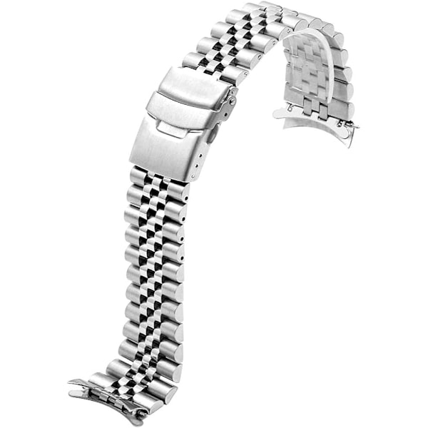 Rostfritt stål böjda ändar avsmalnande 20/22/23/24/Metall klockarmband