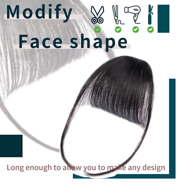 Clip-in lugg 100% ekte menneskehår lugg extensions naturlig svart