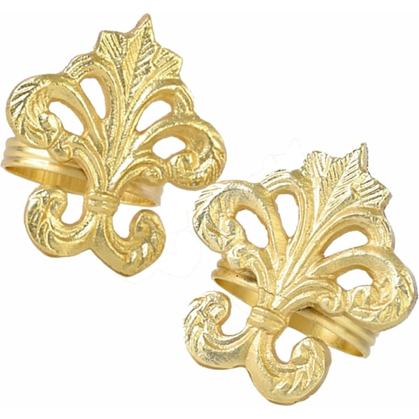 Servettringar Set om 12, Fleur-di-lis Servetthållare, Servettringar Bulk för