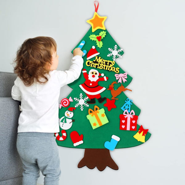 Filt Juletræ DIY Julepynt 2.6ft Julegaver Idéer Børnefest