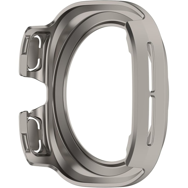 Etui Kompatibelt med 2024 Galaxy Watch 7 Ultra 47mm, Hård PC Bumper Klar Beskyttelsescover [Ingen Skærm] (Titanium) Titanium