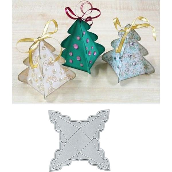 Julegodteri-eske i metall - DIY-skjæremal for scrapbooking