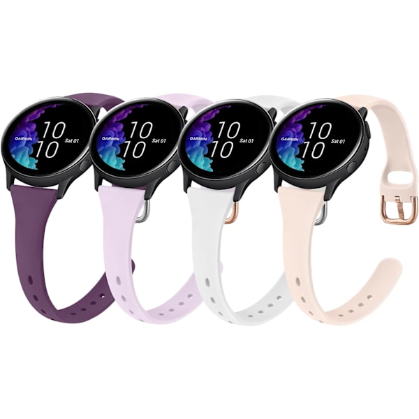 4-pack smala band för Garmin Venu / Vivoactive 3 watch, 20 mm