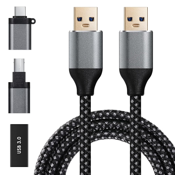 USB-kabel 3.0 (2 m), USB-hane 3.0 till USB-hona 3.0, USB 3.0