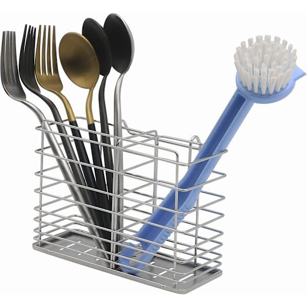 Drainer Basket Flatware Storage Drainer,2 Divided Compartments