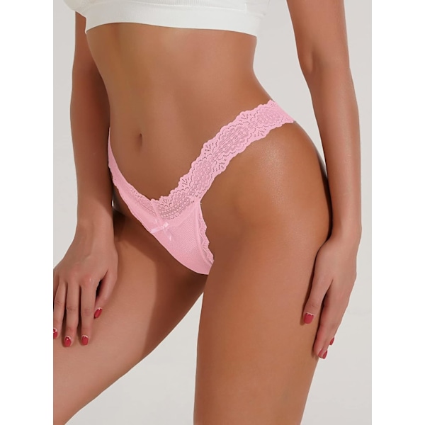 Sexy truser for kvinner med blomsterblonde utskjæringer stringtruser i midjen