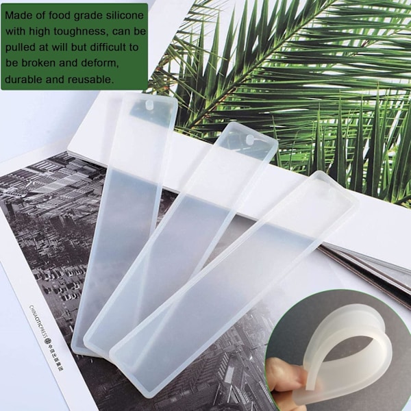 50 stk. form til bogmærker - DIY transparente støbeforme