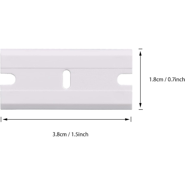 100 st plast rakblad dubbla eggar för 1,5\" plastsrapa
