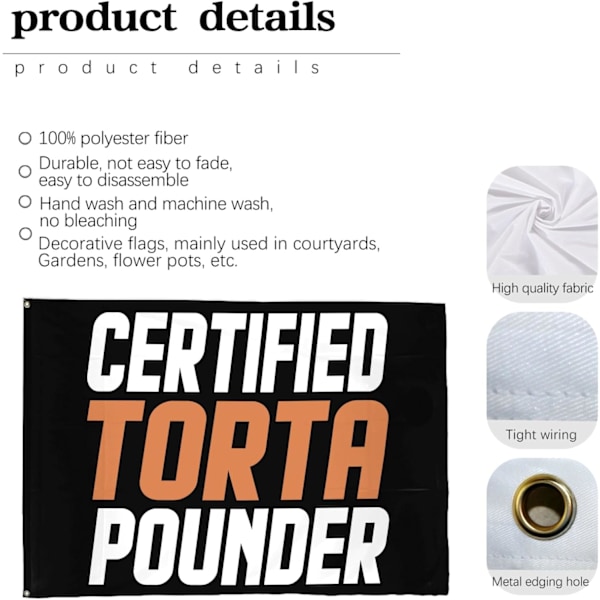 Certifierad Torta Pounder s för rum Nyhet Gobeläng för kontor Väggkonst för fiske 3x5 fot, Födelsedagspresenter till kvinnor, vit vit vit