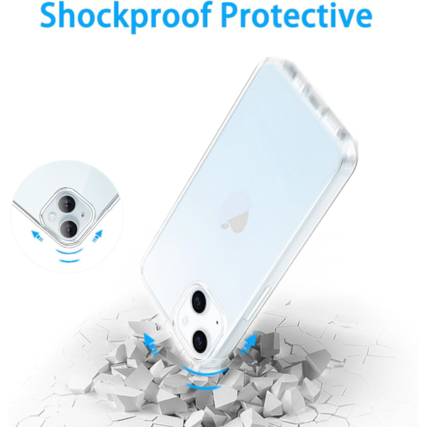 Kompatibel med iPhone 15 Deksel Klar, Myke Klare TPU Telefondeksler, Støtsikker Transparent Støtfangerdeksel Slankt Tynt Telefondeksel Klar