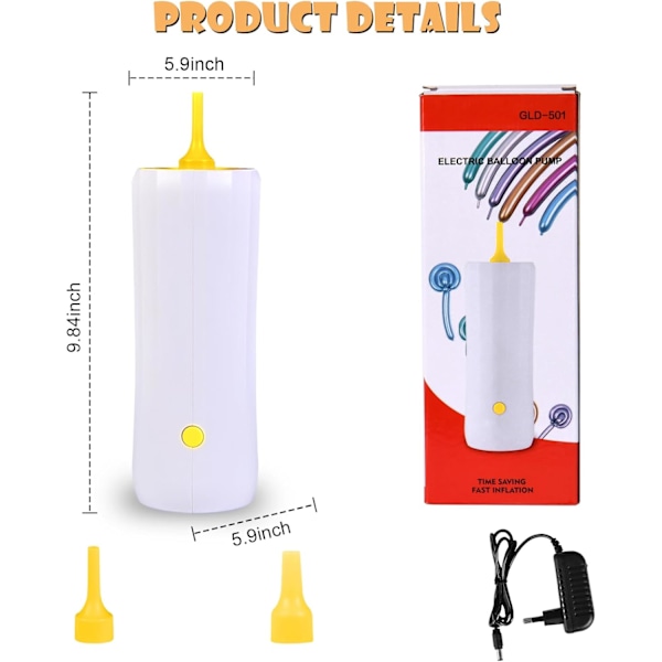 Elektrisk ballongpump - 260Q ballongblåsningsmaskin uppblåsare
