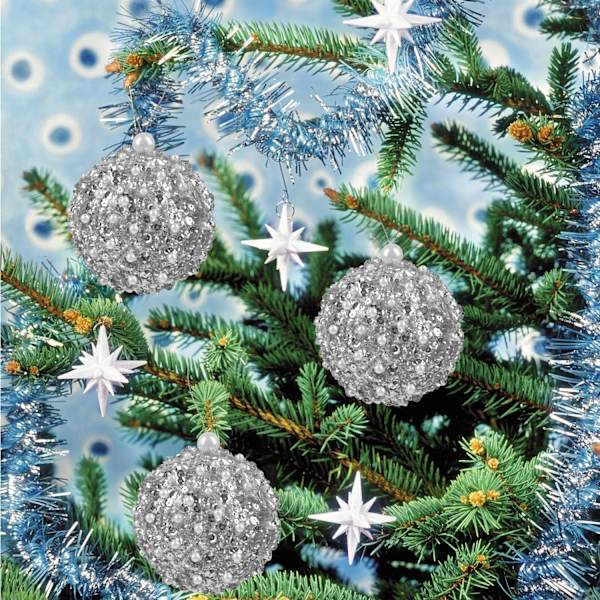 4,25\" Julgranskulor, 4-pack Silver Shatterproof Jul