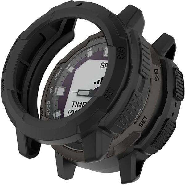 Kompatibel med Garmin Instinct Crossover Beskyttelsesdeksel, Smartklokke PC Beskyttelsesdeksel Mykt Skall Svart Smartklokke Tilbehør