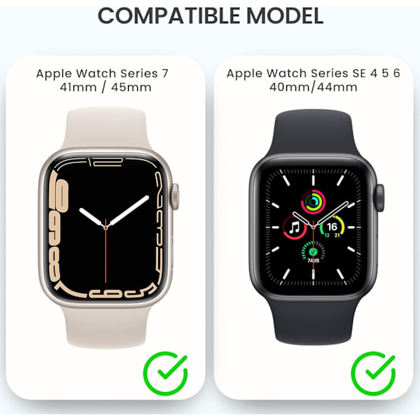 [2 i 1] Vandtæt Apple Watch-skærmbeskytter