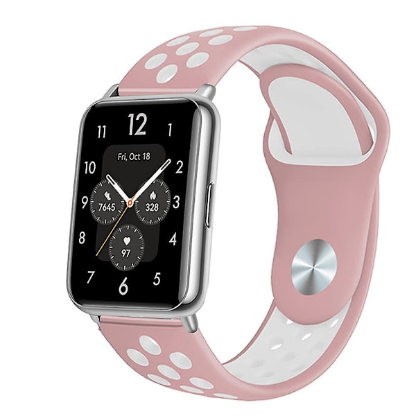 Silikone Rem Til Huawei Watch Fit 2 Band Aktiv Klassisk Smartwatch Tilbehør Correa Udskiftningsrem Huawei Watch Fit2 Rem pink white