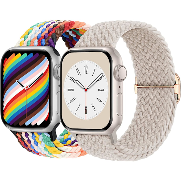 Flätad Solo Loop kompatibel med Apple Watch Band 42 mm