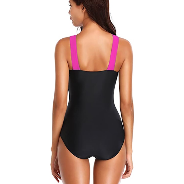 Baddräkt V-ringad monokini push-up U-rygg