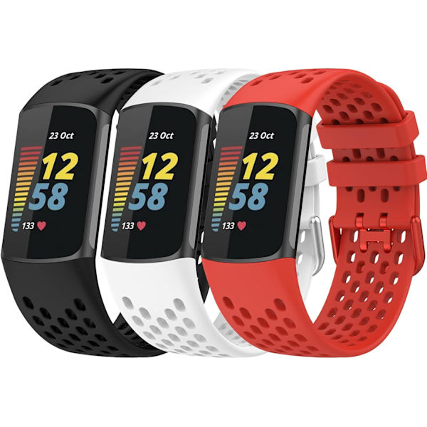 Sportstropper for Fitbit Charge 5 - Justerbare silikonerstatningsarmbånd