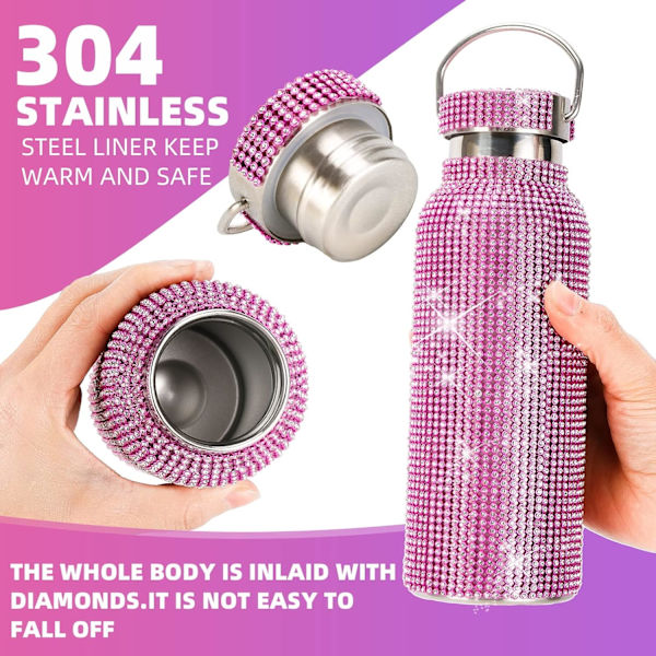 Bling Diamant Termokande .Glitter Vandflasker. -Rustfrit Stål