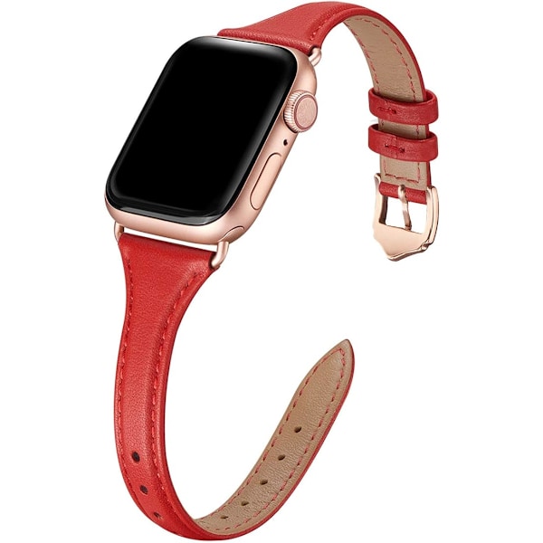 Læderrem Kompatibel med Apple Watch Rem 38mm 40mm