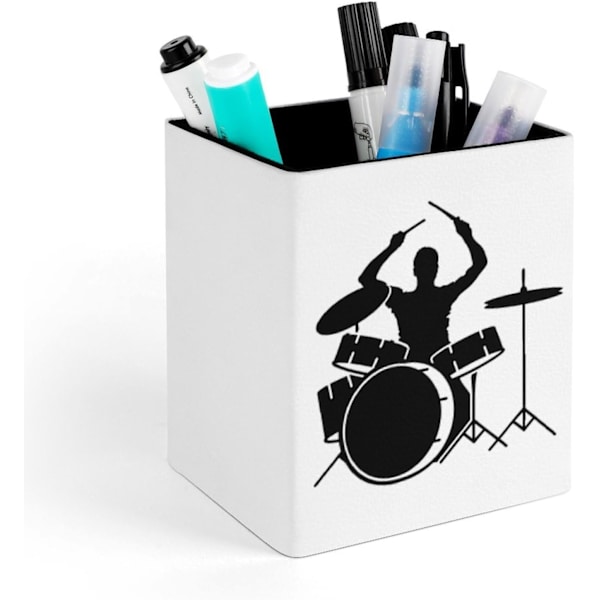 Drummer nd Drums Cute n Holder Storge Cse ncil Cup Mkeup Brush Orgnizer for Desk Office Decor style style