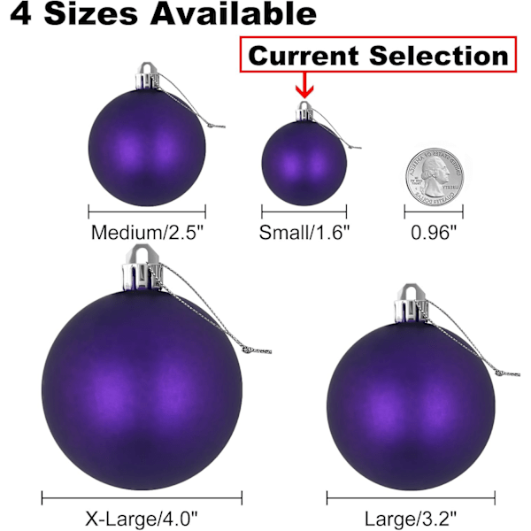 Lilla 1,6\" Små Julekugler Juletræ Dekoration Ornamenter