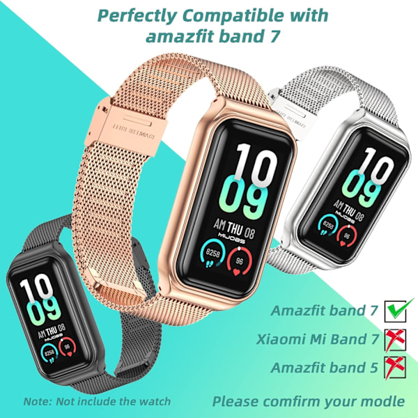 Rem til Amazfit Band 7 Metal Udskiftningsrem Ur