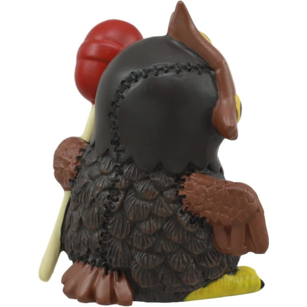 Ebros Gave Furrybones Natugle Den Store Hornugle Skelet Med Rød Slikkepind Figur 3\" Høj Furry Bones Brune Ugler Samleobjekt Ossuarium
