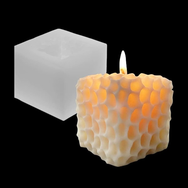 Honeycomb silikoneform 3D geometrisk firkantet kube