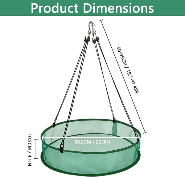 wxsp Hængende fuglefoderbræt, vejrbestandig glasfiber mesh fuglefoderdispenser, stort fuglefoderbræt, 50,8 cm, stabil foderdispenser, fugle til haven,