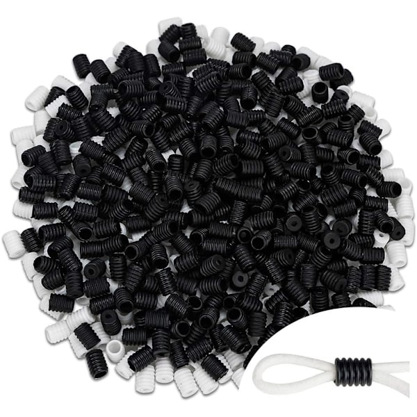 200Pcs Cord Locks for Face Masks - Adjuster Silicone Cord Stopper No Slip Earloop Toggles