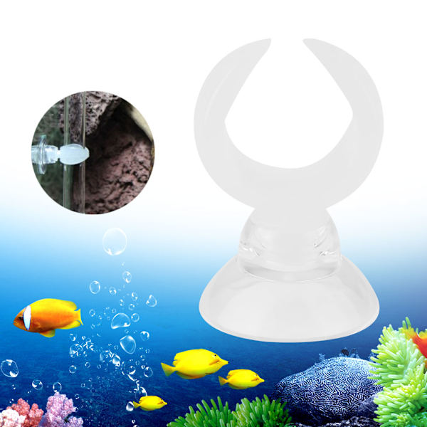 Akvariefisktank sugkoppsklämmor Luftslangshållare klämmor (vit innerdiameter 17,6 mm)