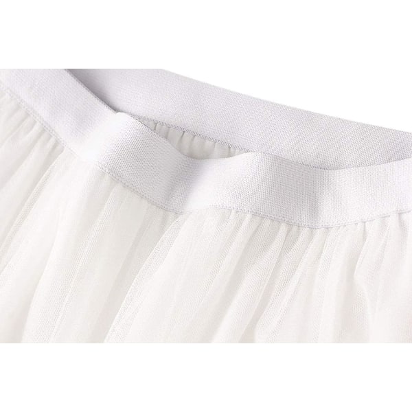 Kvinder Tutu Tulle Nederdel Elastisk Høj Talje Lagdelt Blomstermønstret Nederdel Mesh