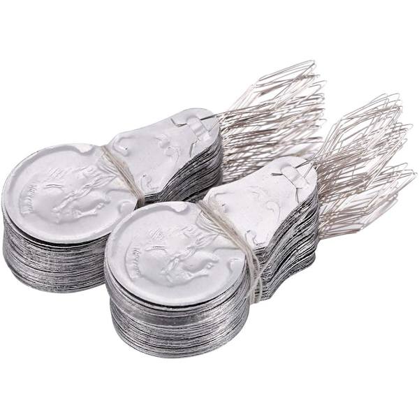 100x Silver Tone Wire Loop Nålträdare - Symaskinsträdverktyg