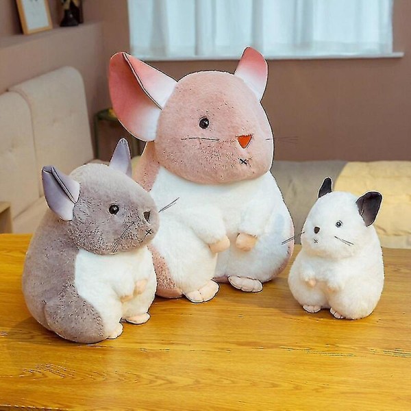 Barnens plysch hamsterkuddar, plysch chinchillor, plyschdjur, maskotar, julleksaker LDZ pink 25cm