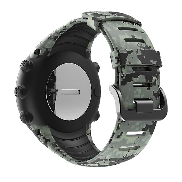 För Suunto Core Tpu Printed Watch Band HXQ Black Camouflage