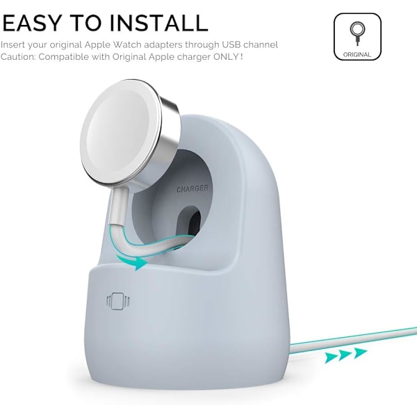 Stativ Silikon Opladningsdock Holder Tilbehør til Apple