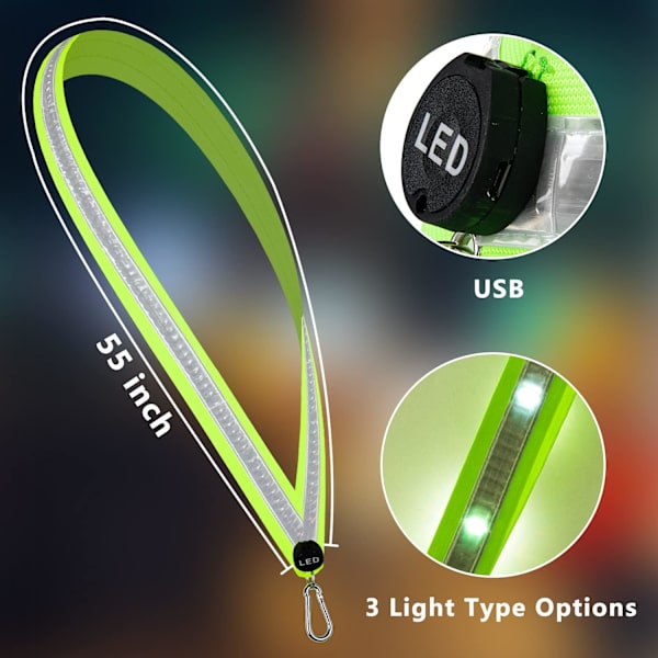 LED-nattlöpningsutrustning Hög synlighet LED-blinkande skärp Utomhus