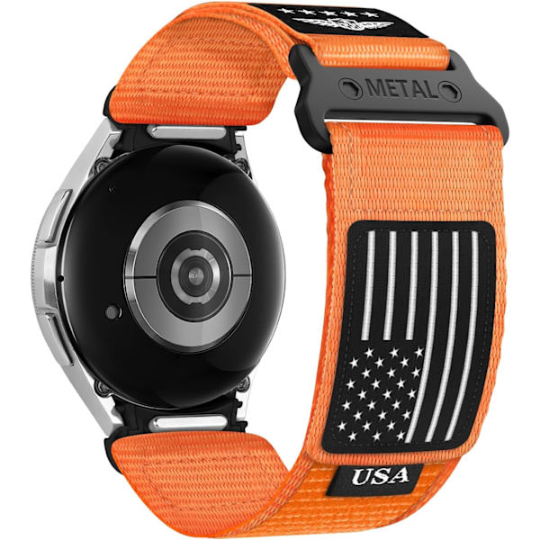 Robust nylonrem til Galaxy Watch 6 Classic 47mm 43mm/5 Pro 45mm/Watch 7 6 5 4 FE 44mm 40mm/4 Classic 46 42mm, One Click-fastgørelse, 20mm uden mellemrum