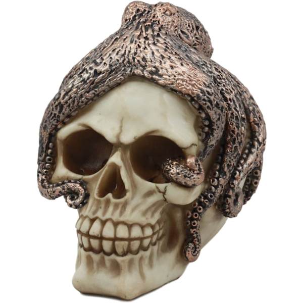 Ebros Sea Monster Kraken Octopus Skull Statue 6\" Høj Nautisk Ocean Terror Myte Dekorativ Figur Multi Farvet Multi Farvet