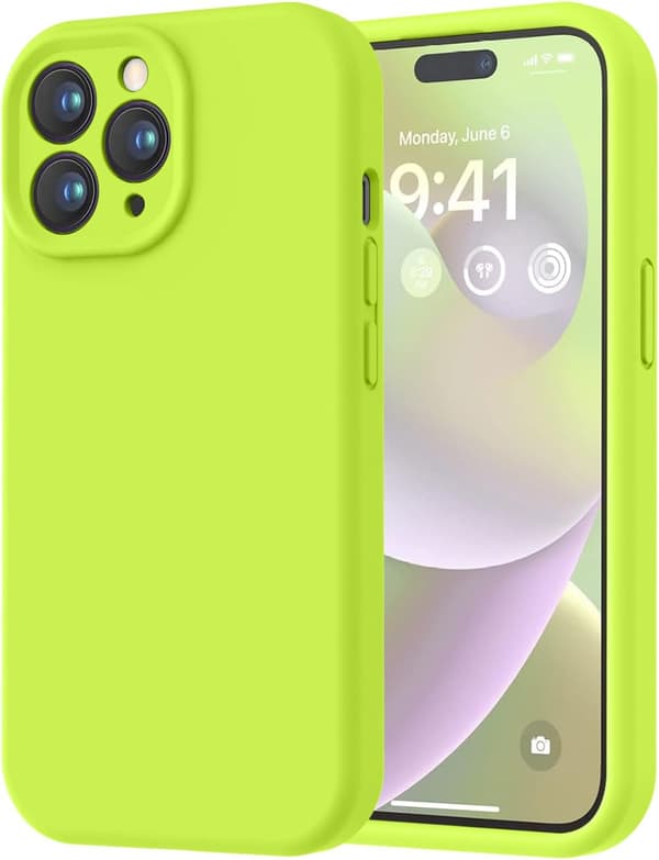 Premium silikonecover til iPhone 14 Pro Max - Ridsefast mikrofiberfor, modstandsdygtig over for