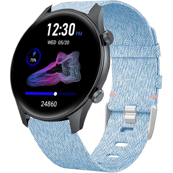 Kompatibel med TouchElex Venus Smartwatch Band, vævet nylon, der kan væves med skaller