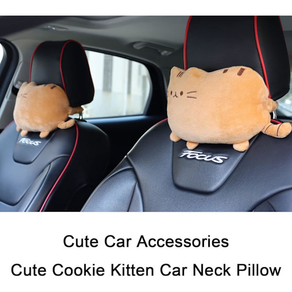 2 st. Gosig Chubby Cat nackkudde