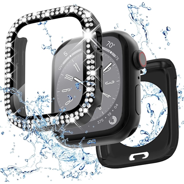 2 i 1 Bling Vandtæt Etui til iWatch Series 6