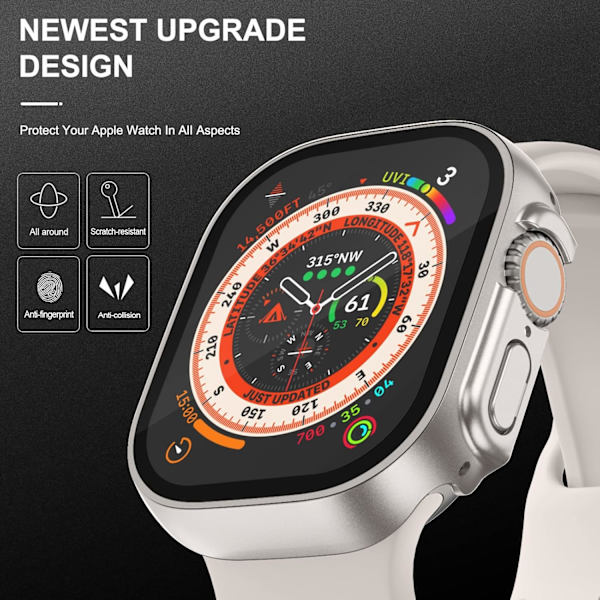 2-pak hårdt etui, der er kompatibelt med Apple Watch